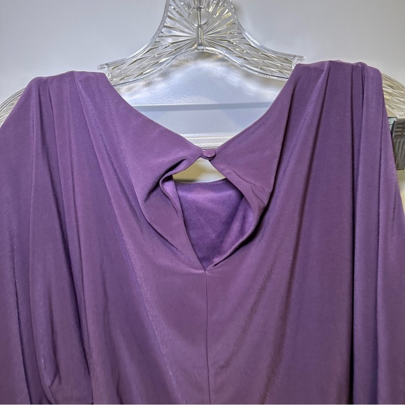 Jessica Simpson Purple Scoop Neck Slit Sleeve Aline Dress S - Picture 11 of 11